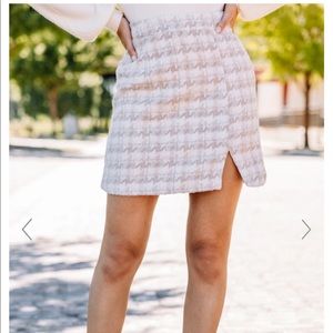 Sand Brown Plaid Skirt 🤍